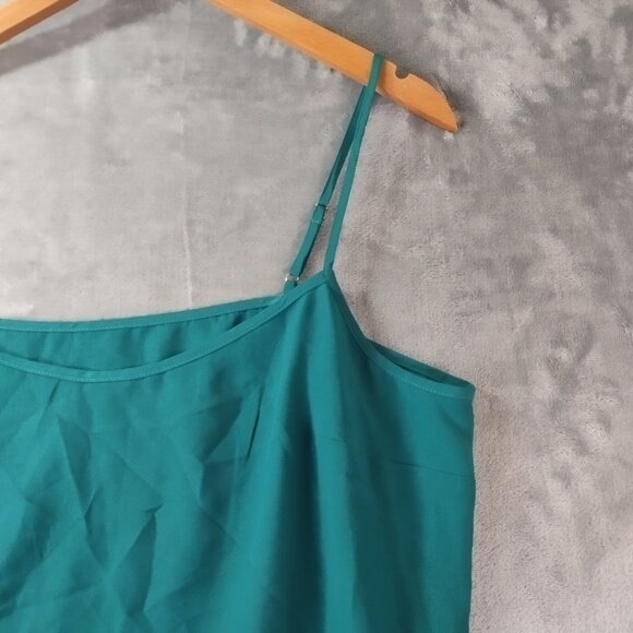 J‎ Crew Womens Teal Cami Tank Top Medium Spaghetti Strap Lightweight Summer - Picture 4 of 8